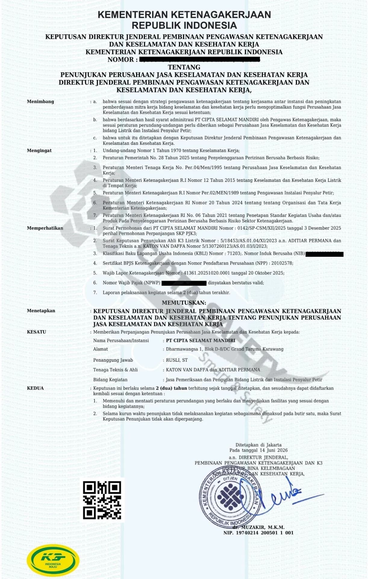 Sertifikat SKP PJK3 Bidang Instalasi Listrik dan Instalasi Penyalur Petir (IL & IPP)