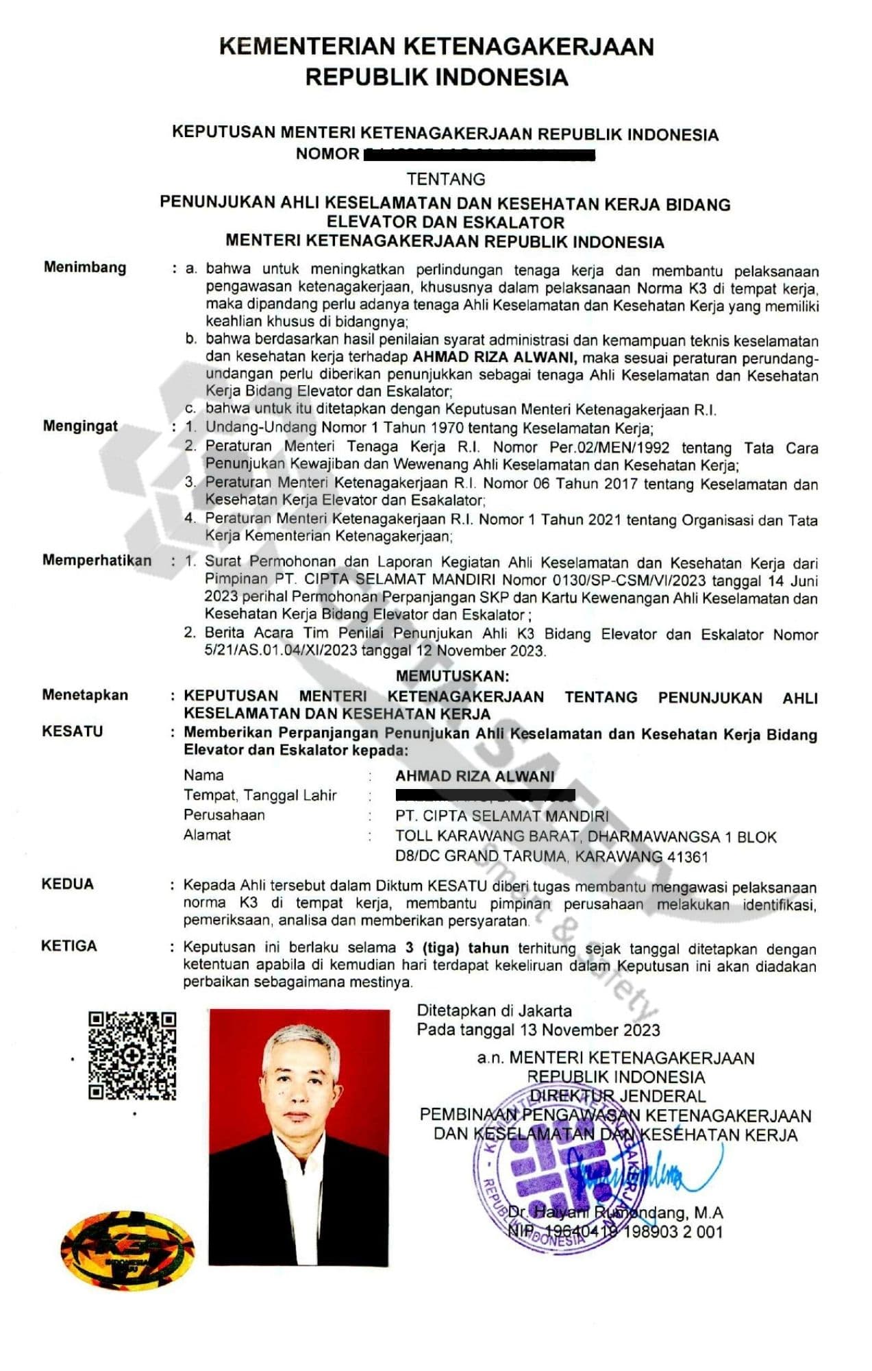 Sertifikat Ahli K3 Pesawat Elevator dan Eskalator (PEE)